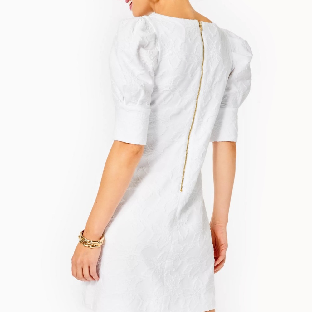 Lilly Pulitzer Knowles Dress Color: Resort White Knit Pucker Jacquard size XXS